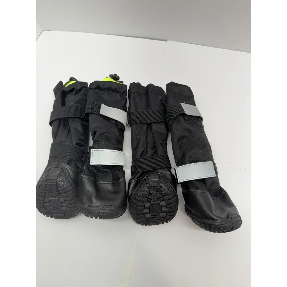 SUNFURA Dog Rain‎ Boots w/Warm Fleece, Waterproof and Skid-Proof (Black S) Hike